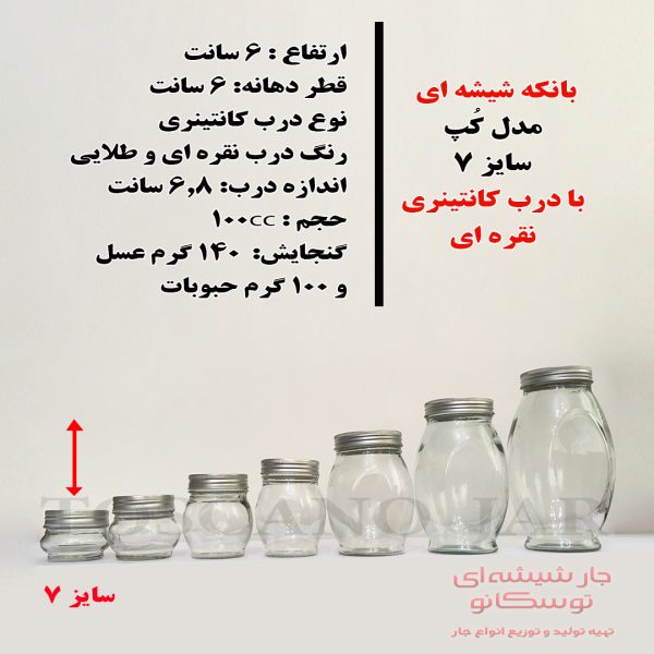شیشه کپ عینکی با در کانتینری