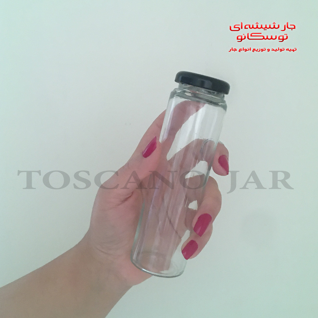 شیشه مدل مکارتی استوانه ای | شیشه در فلزی | شیشه مک کارتی | جارشیشه ای توسکانو
