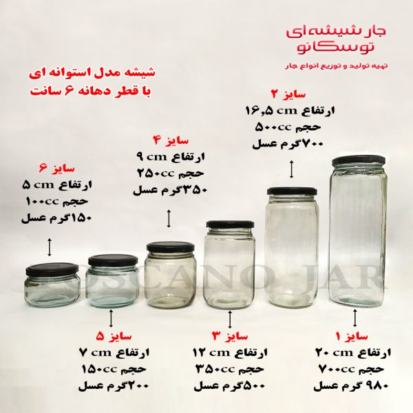 مدل استوانه ای در ساده فلزی سایز 6