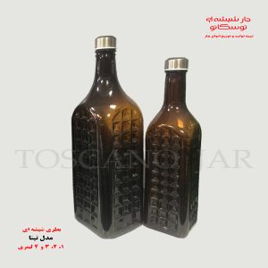 بطری شیشه ای ۳ لیتری | مدل تینا | بطری بزرگ | توسکانو جار