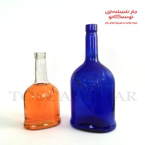 بطری شیشه ای مدل گوزنی | بطری یک لیتری | جارشیشه ای توسکانو